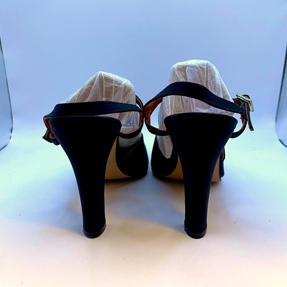 YVES SAINT LAURENT VINTAGE PARIS SHOES - Black, Size 7M, 4” Heel  - NWOT - Picture 4 of 6